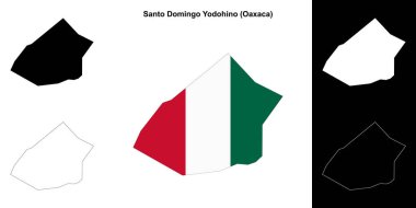 Santo Domingo Yodohino belediyesi (Oaxaca) ana hat haritası seti
