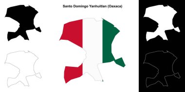 Santo Domingo Yanhuitlan belediyesi (Oaxaca) ana hat haritası seti