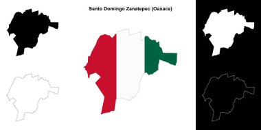 Santo Domingo Zanatepec belediyesi (Oaxaca) ana hat haritası seti