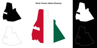 Santo Tomas Jalieza belediyesi (Oaxaca) ana hat haritası seti