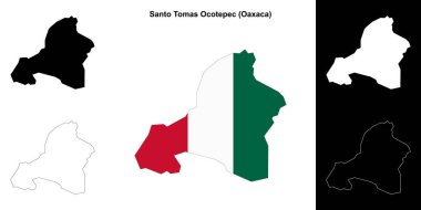Santo Tomas Ocotepec belediyesi (Oaxaca) ana hat haritası seti