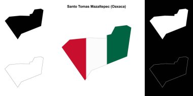 Santo Tomas Mazaltepec belediyesi (Oaxaca) ana hat haritası seti