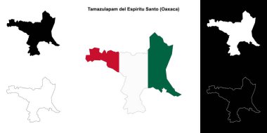 Tamazulapam del Espiritu Santo belediyesi (Oaxaca) ana hat haritası seti
