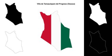 Villa de Tamazulapam del Progreso belediyesi (Oaxaca) ana hat haritası seti