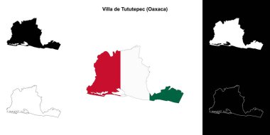 Villa de Tututepec belediyesi (Oaxaca) ana hat haritası seti