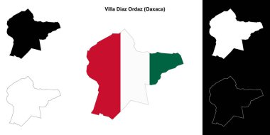 Villa Diaz Ordaz belediyesi (Oaxaca) ana hat haritası seti