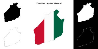 Zapotitlan Lagunas belediyesi (Oaxaca) ana hat haritası seti