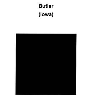 Butler County (Iowa) boş ana hat haritası