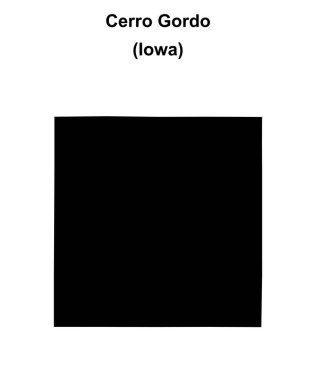 Cerro Gordo İlçesi (Iowa) boş ana hat haritası