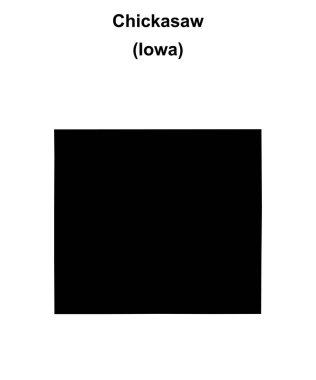 Chickasaw İlçesi (Iowa) boş ana hat haritası