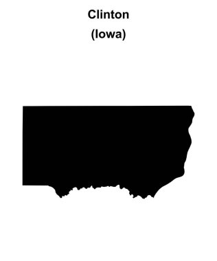 Clinton County (Iowa) boş ana hat haritası
