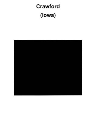 Crawford County (Iowa) boş ana hat haritası
