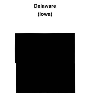 Delaware İlçesi (Iowa) boş ana hat haritası