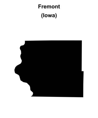Fremont İlçesi (Iowa) boş ana hat haritası