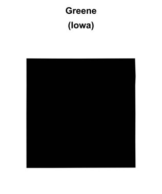 Greene County (Iowa) boş ana hat haritası