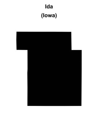 Ida İlçesi (Iowa) boş ana hat haritası