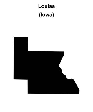 Louisa İlçesi (Iowa) boş ana hat haritası