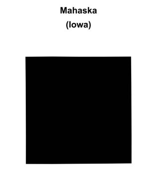 Mahaska İlçesi (Iowa) boş ana hat haritası