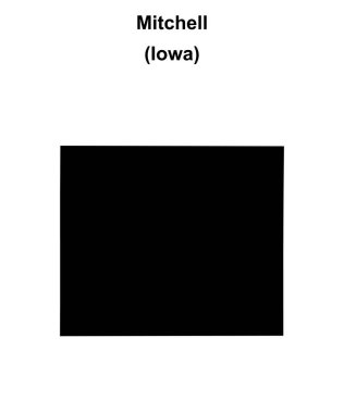 Mitchell County (Iowa) boş ana hat haritası