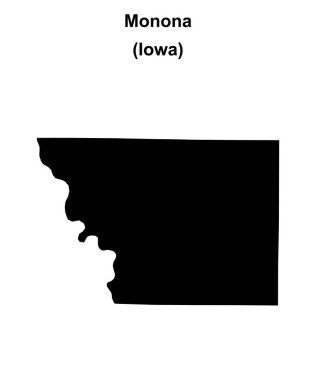 Monona İlçesi (Iowa) boş ana hat haritası