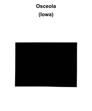 Osceola İlçesi (Iowa) boş ana hat haritası