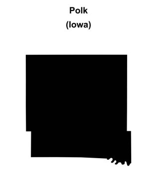 Polk County (Iowa) boş ana hat haritası