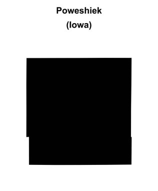 Poweshiek İlçesi (Iowa) boş ana hat haritası