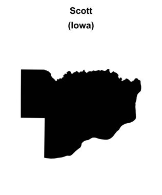 Scott County (Iowa) boş ana hat haritası