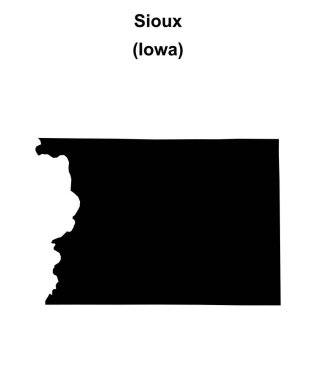 Sioux County (Iowa) boş ana hat haritası