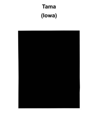 Tama İlçesi (Iowa) boş ana hat haritası