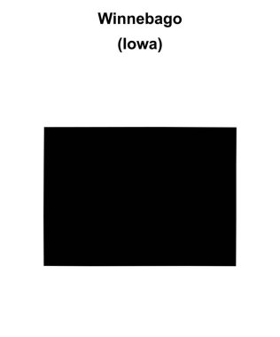 Winnebago İlçesi (Iowa) boş ana hat haritası