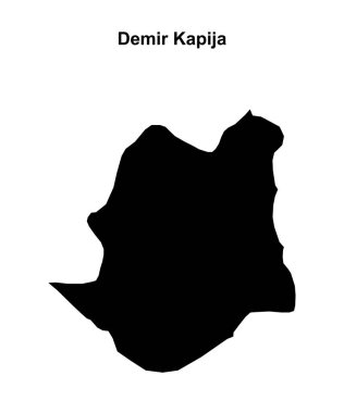 Demir Kapija belediyesi boş ana hat haritası