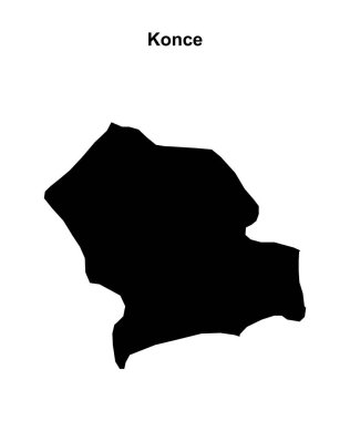 Konce belediyesinin boş dış hat haritası