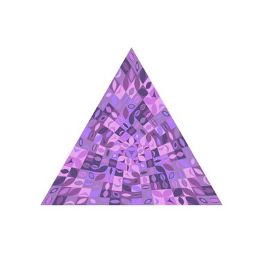 Soyut kareli mozaik üçgen şekil - geometrik renkli vektör ögesi