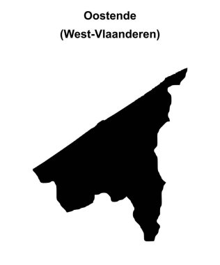 Oostende arrondissement boş ana hat haritası