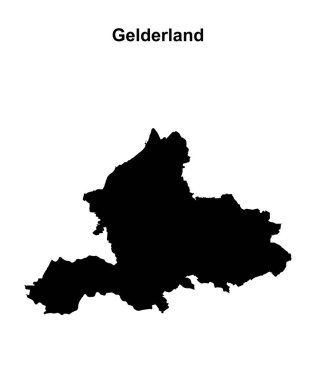 Gelderland vilayeti boş ana hat haritası