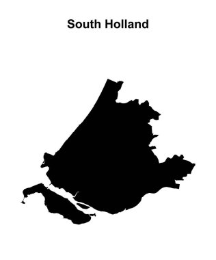 Güney Hollanda bölgesi boş ana hat haritası