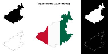 Aguascalientes belediyesi (Aguascalientes) ana hat haritası seti