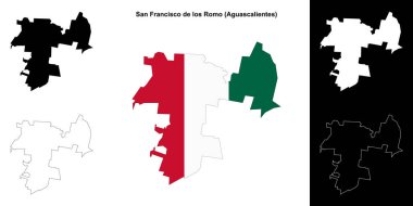 San Francisco de los Romo belediyesi (Aguascalientes) ana hat haritası seti