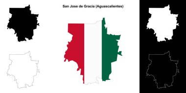 San Jose de Gracia belediyesi (Aguascalientes) ana hat haritası seti