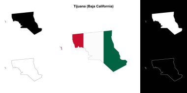 Tijuana belediyesi (Baja California) ana hat haritası seti