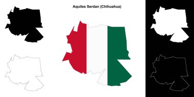 Aquiles Serdan Belediyesi (Chihuahua) ana hat haritası seti