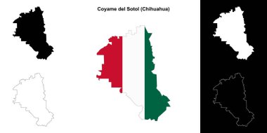 Coyame del Sotol belediyesi (Chihuahua) ana hat haritası seti