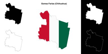Gomez Farias belediyesi (Chihuahua) ana hat haritası seti