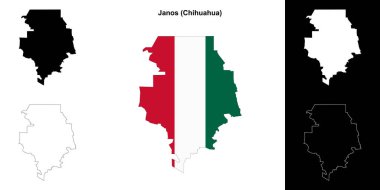 Janos belediyesi (Chihuahua) ana hat haritası seti