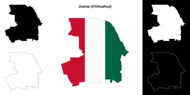 Juarez belediyesi (Chihuahua) ana hat haritası seti