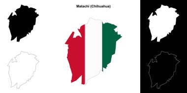 Matachi belediyesi (Chihuahua) ana hat haritası seti