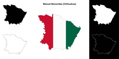 Manuel Benavides belediyesi (Chihuahua) ana hat haritası seti