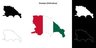 Ocampo Belediyesi (Chihuahua) ana hat haritası seti