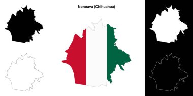 Nonoava belediyesi (Chihuahua) ana hat haritası seti